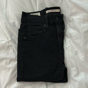 Levi’s mile high super skinny black jeans, size 24